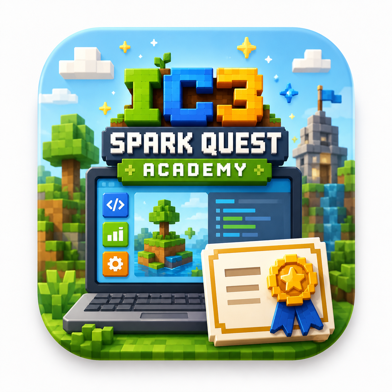IC3 Spark dla dzieci — kurs kompetencji cyfrowych w Minecraft
