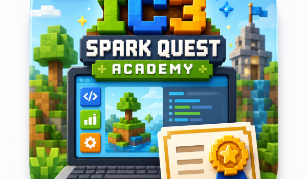 IC3 Spark dla dzieci — kurs kompetencji cyfrowych w Minecraft